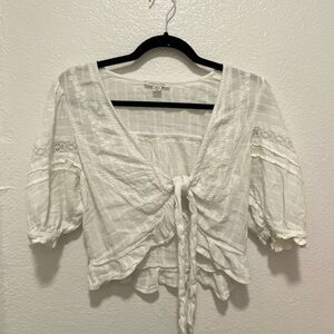 American Eagle Outfitters Cream Blouse